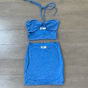 Tiger Mist Blue Skirt Set